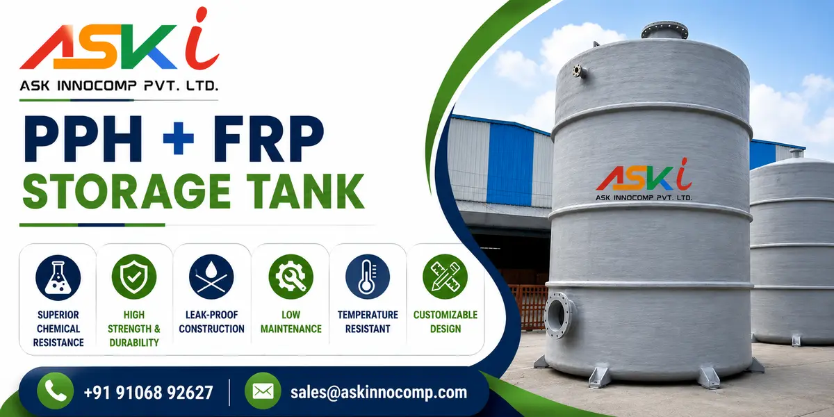 PPH + FRP Storage Tank Manufacturer in India